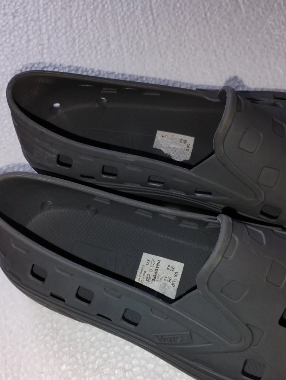 Unisex Vans Slip-On, Water Shoe Style Loafers in Charcoal Gray/ Light Weight
